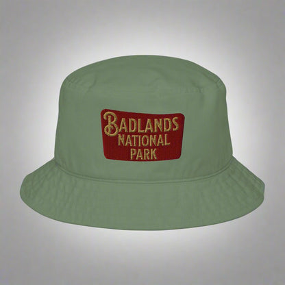 Badlands National Park embroidered organic bucket hat alternate product angle