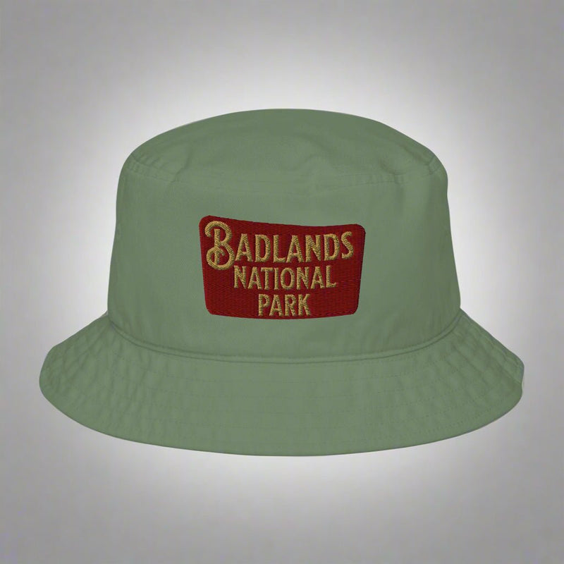 Badlands National Park embroidered organic bucket hat alternate product angle