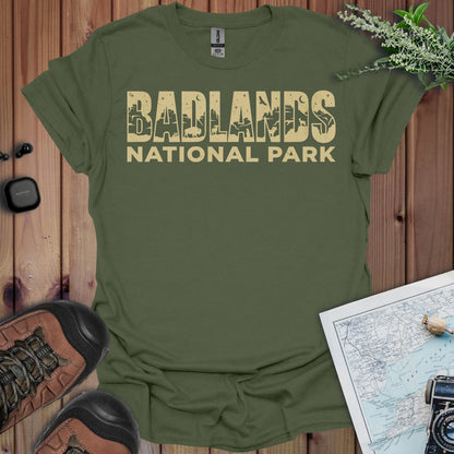 Badlands National Park graphic typography t-shirt alternate apparel color or product angle