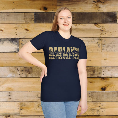 Badlands National Park graphic typography t-shirt detail or alternate product view