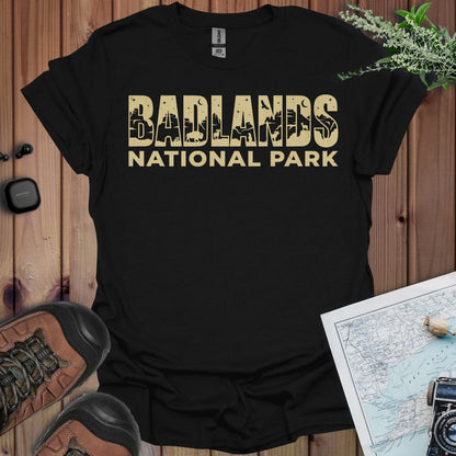Badlands National Park graphic typography t-shirt alternate apparel color or product angle