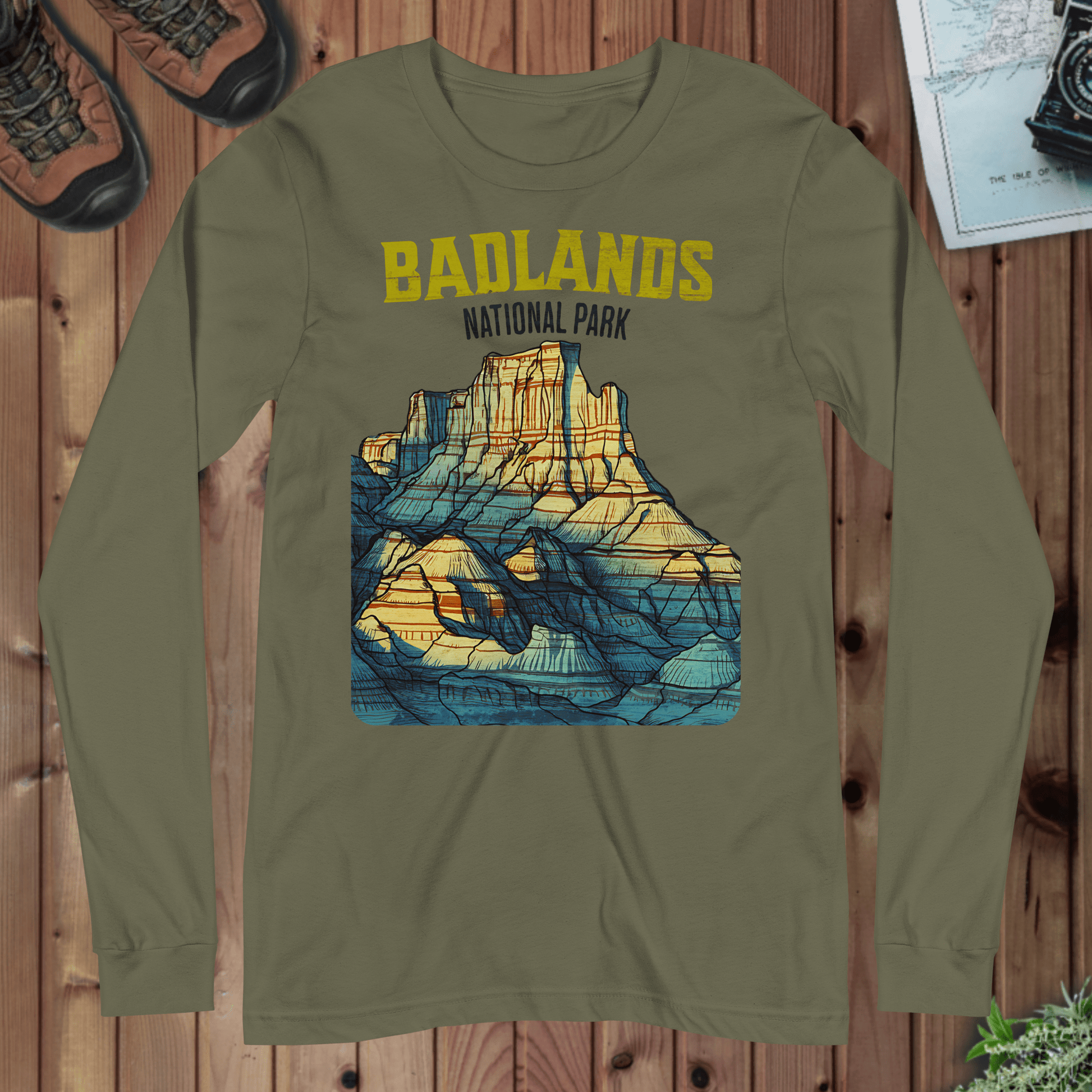 Badlands National Park long sleeve t-shirt primary product view