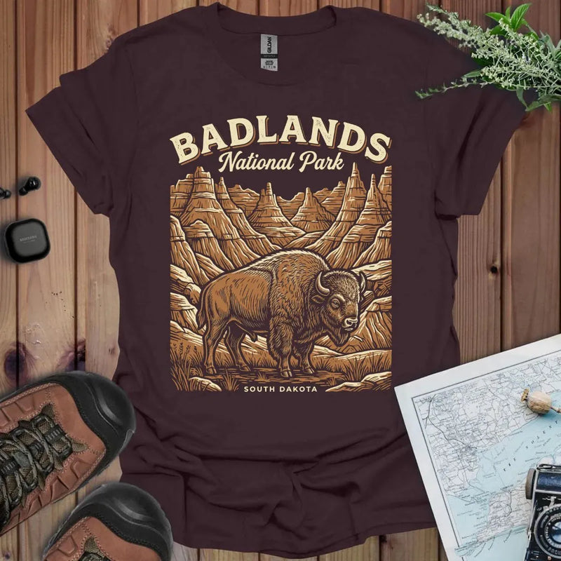 Badlands National Park poster graphic t-shirt primary product view