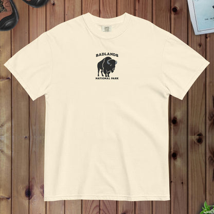 Badlands National Park premium embroidered t-shirt detail or alternate product view