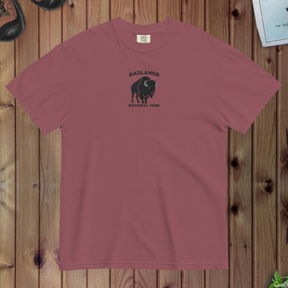 Badlands National Park premium embroidered t-shirt detail or alternate product view
