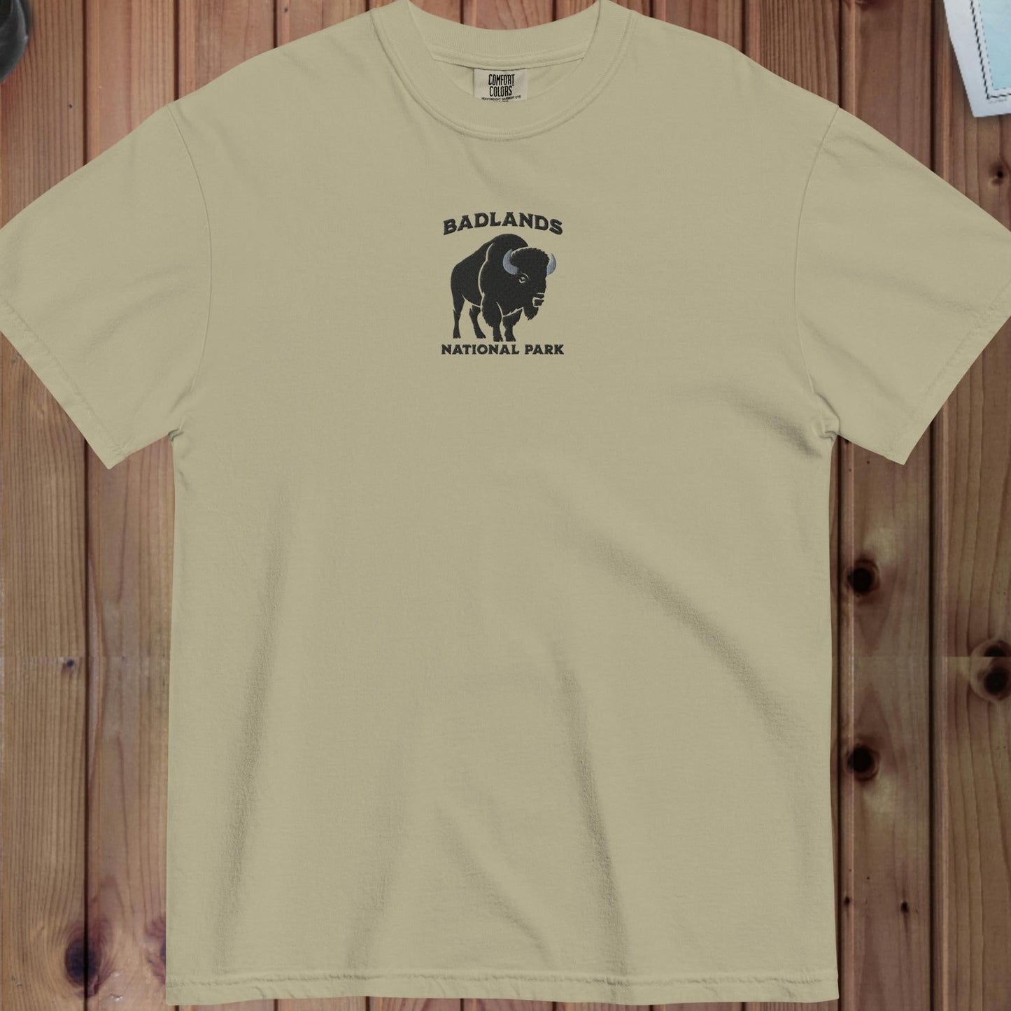 Badlands National Park premium embroidered t-shirt primary product view
