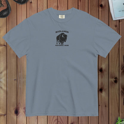 Badlands National Park premium embroidered t-shirt alternate apparel color or product angle