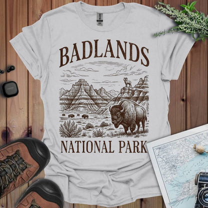 Badlands National Park Rustic Graphic T-Shirt - Parks ApparelT-Shirt