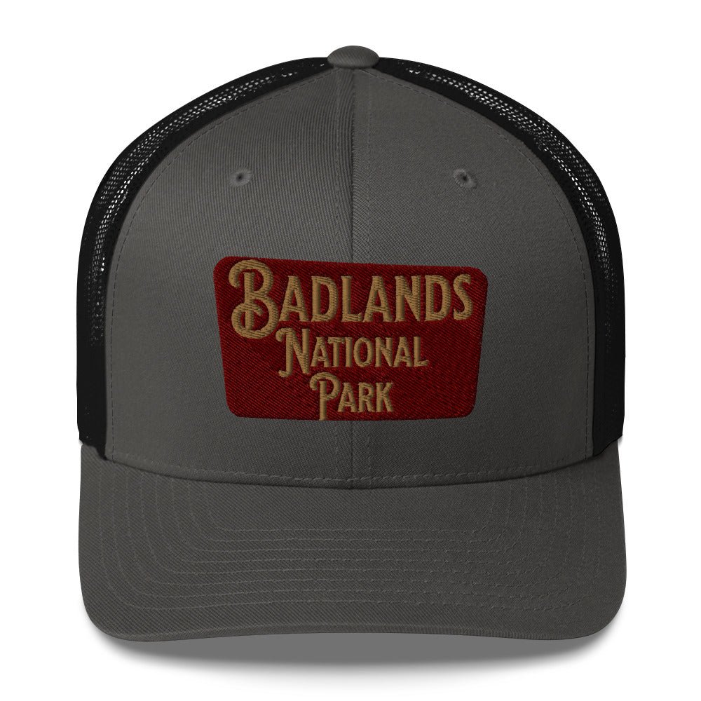 Badlands National Park Sign Embroidered Trucker Hat - Parks Apparelhat