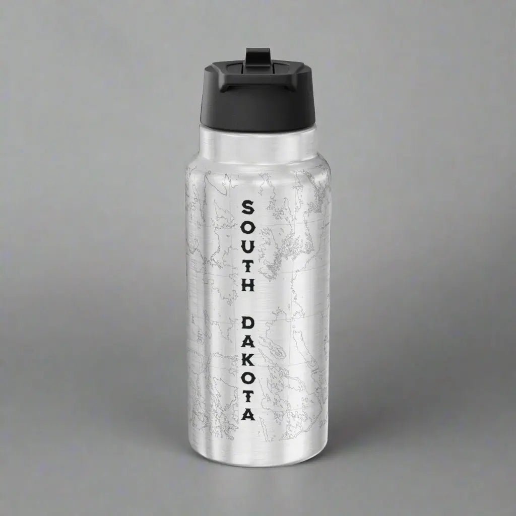 Badlands National Park Topographic Insulated Water Bottle Tumbler 32oz - Parks Apparelwater bottle