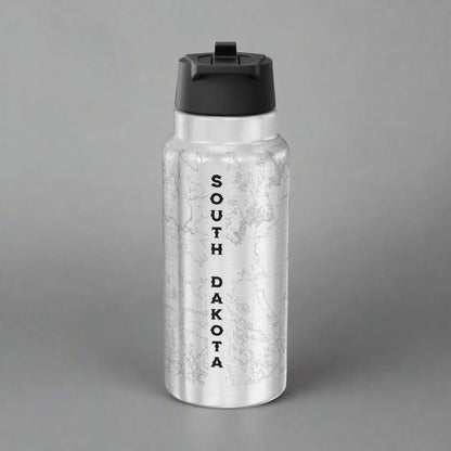 Badlands National Park Topographic Insulated Water Bottle Tumbler 32oz - Parks Apparelwater bottle