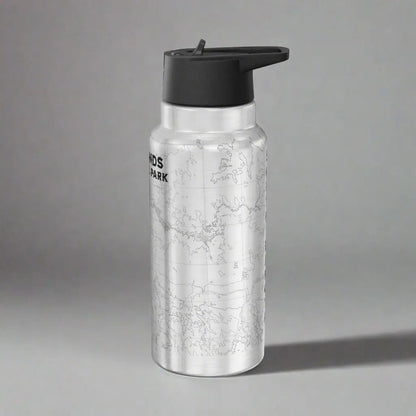 Badlands National Park Topographic Insulated Water Bottle Tumbler 32oz - Parks Apparelwater bottle