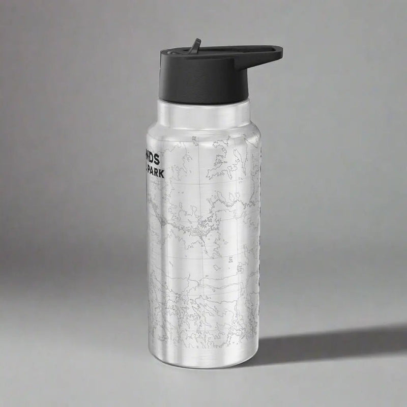 Badlands National Park Topographic Insulated Water Bottle Tumbler 32oz - Parks Apparelwater bottle
