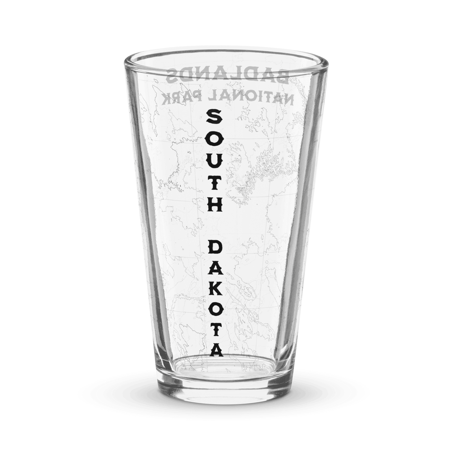 Badlands National Park Topographic Pint Glass - Parks Apparelpint glass