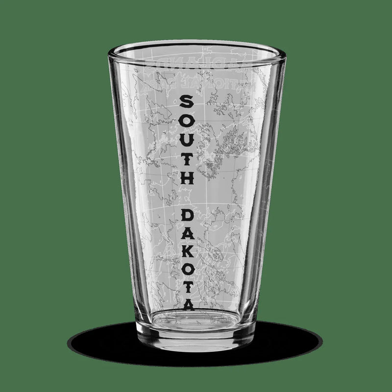 Badlands National Park Topographic Pint Glass - Parks Apparelpint glass