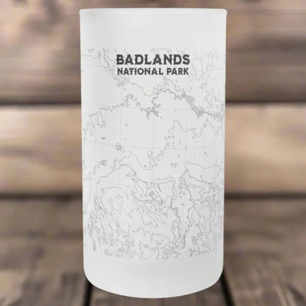 Badlands National Park Topographic Pint Mug - Parks ApparelDrinkware