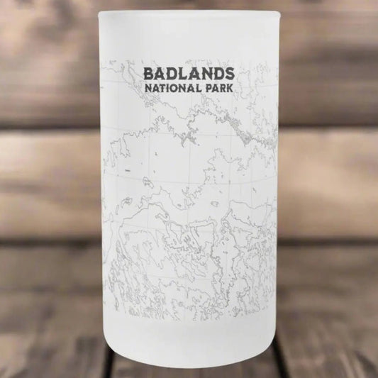 Badlands National Park Topographic Pint Mug - Parks ApparelDrinkware