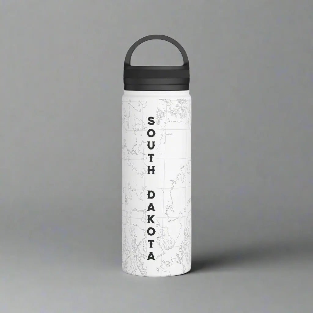 Badlands National Park Topographic Steel Water Bottle Handle Lid - Parks Apparelwater bottle