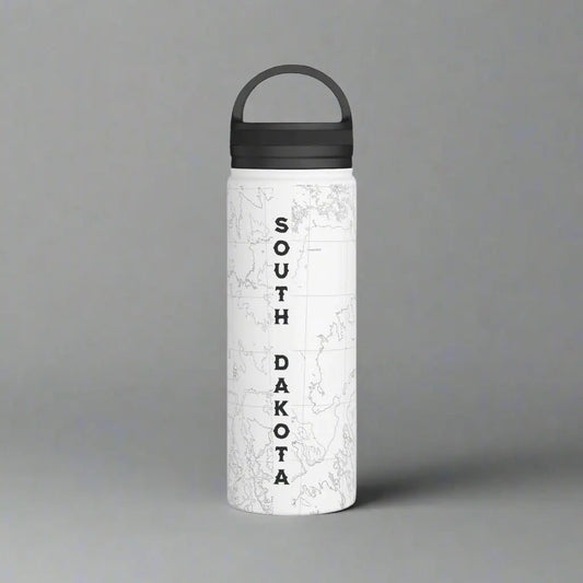Badlands National Park Topographic Steel Water Bottle Handle Lid - Parks Apparelwater bottle