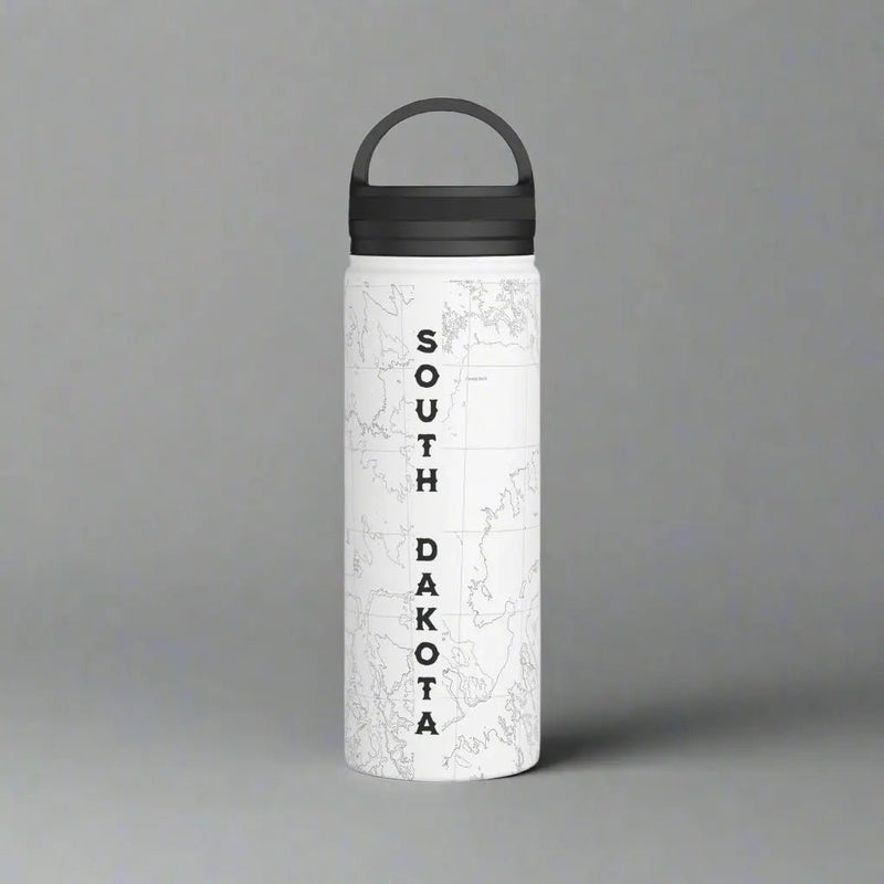 Badlands National Park Topographic Steel Water Bottle Handle Lid - Parks Apparelwater bottle