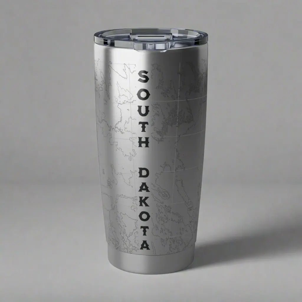 Badlands National Park Topographic Tumbler 20oz USGS - Parks ApparelTumbler