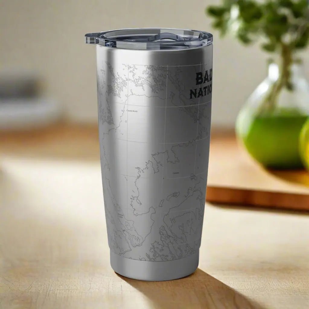 Badlands National Park Topographic Tumbler 20oz USGS - Parks ApparelTumbler