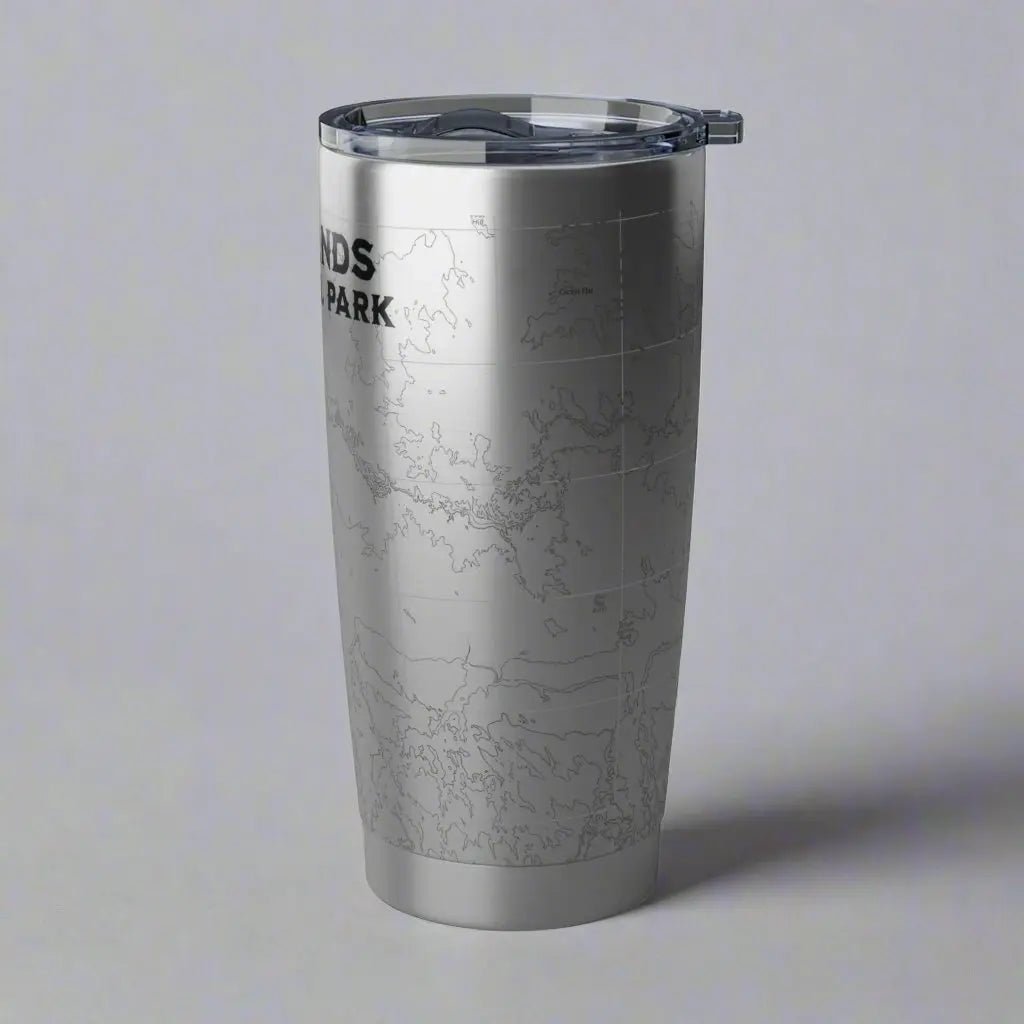 Badlands National Park Topographic Tumbler 20oz USGS - Parks ApparelTumbler
