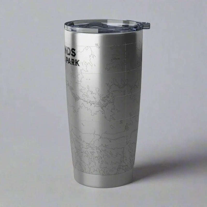 Badlands National Park Topographic Tumbler 20oz USGS - Parks ApparelTumbler