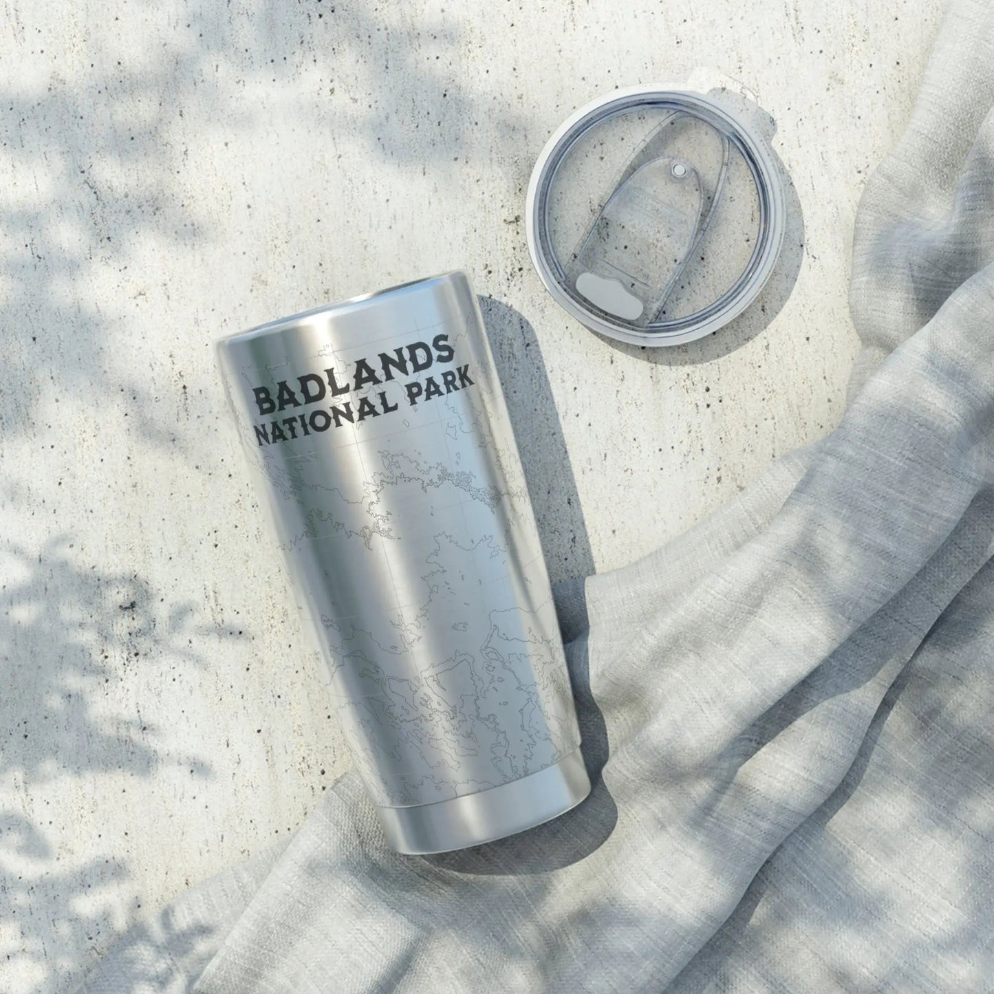 Badlands National Park Topographic Tumbler 20oz USGS - Parks ApparelTumbler
