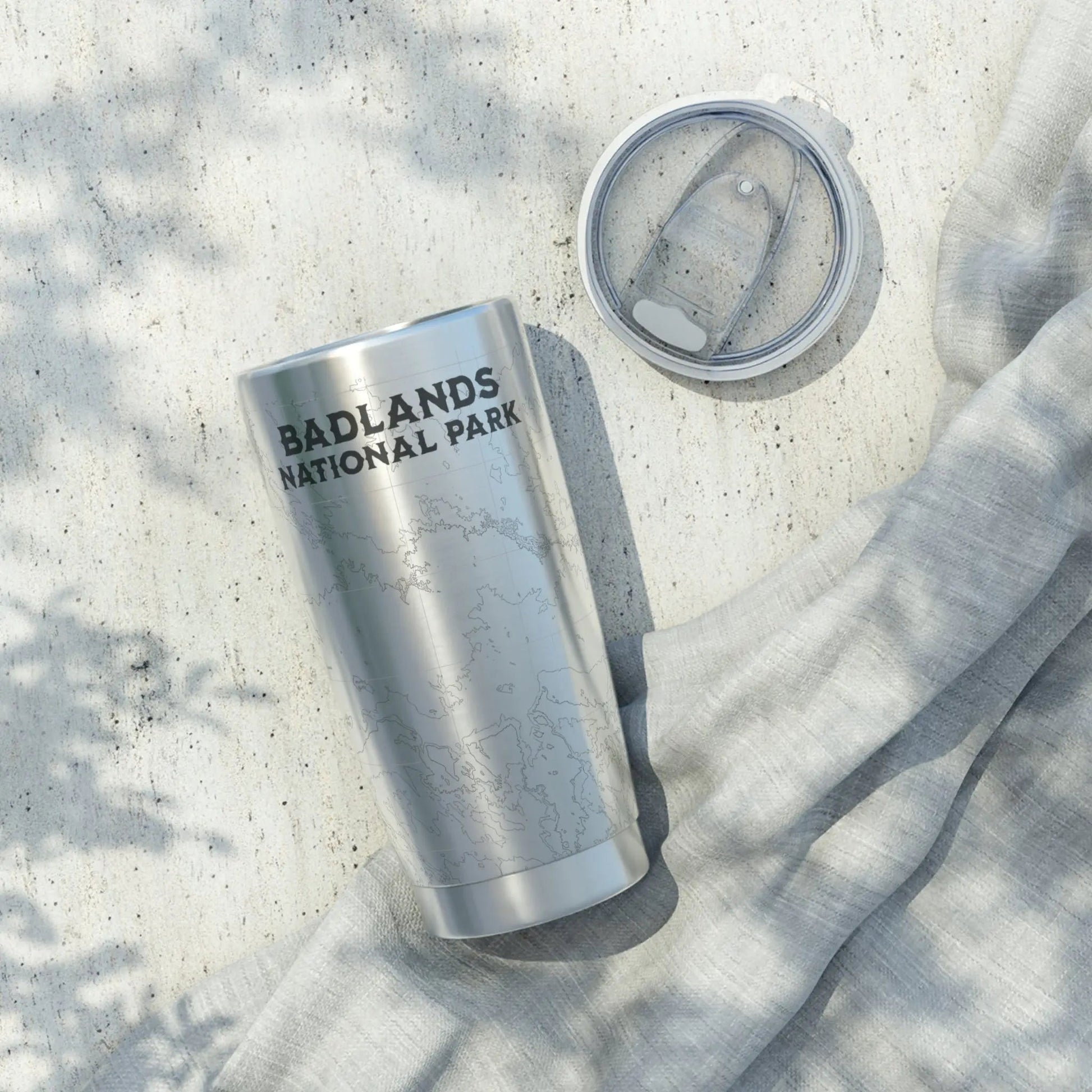 Badlands National Park Topographic Tumbler 20oz USGS - Parks ApparelTumbler