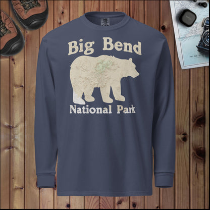 Big Bend Bear heavyweight long sleeve tee alternate apparel color or product angle