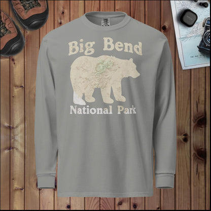 Big Bend Bear heavyweight long sleeve tee alternate apparel color or product angle
