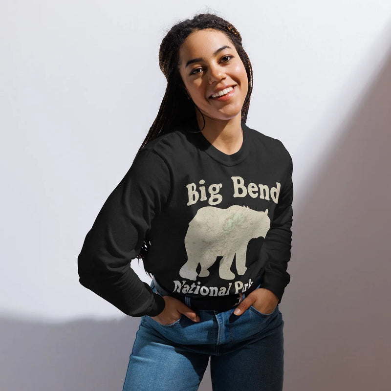 Big Bend Bear heavyweight long sleeve tee alternate apparel color or product angle
