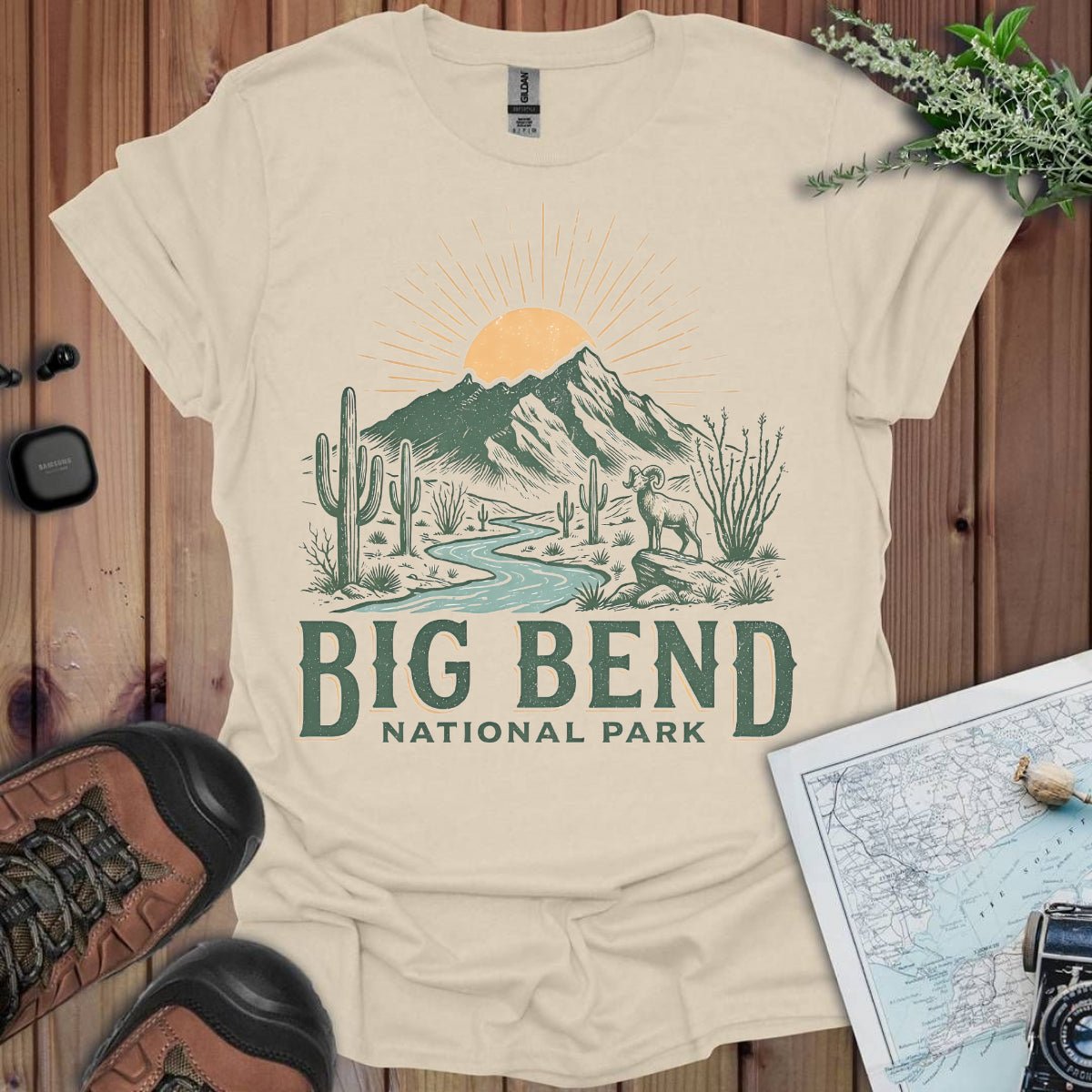 Big Bend National Park big horned graphic t-shirt primary product view