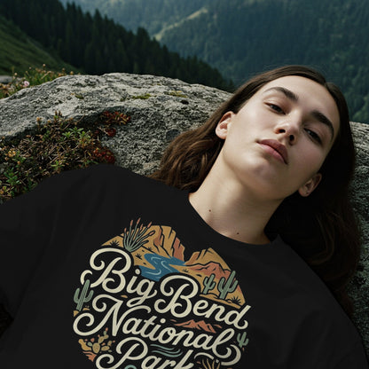 Big Bend National Park curved graphic t-shirt alternate apparel color or product angle