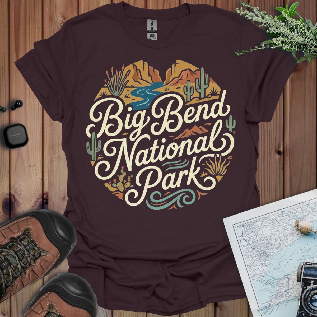 Big Bend National Park curved graphic t-shirt primary product view