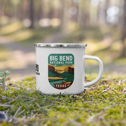 Big Bend National Park durable enamel camp mug showing design detail or product variation