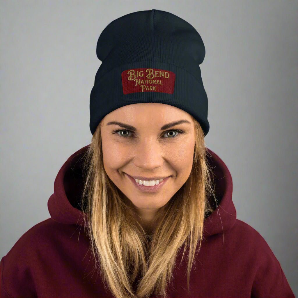 Big Bend National Park embroidered beanie alternate product angle