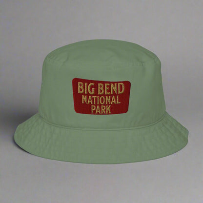 Big Bend National Park organic embroidered bucket hat alternate product angle