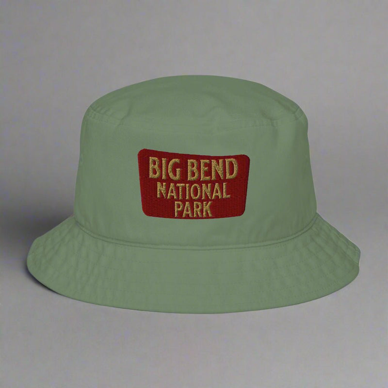 Big Bend National Park organic embroidered bucket hat alternate product angle