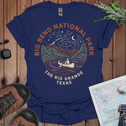 Big Bend National Park Rio Grande graphic t-shirt shown in lifestyle or modeled setting