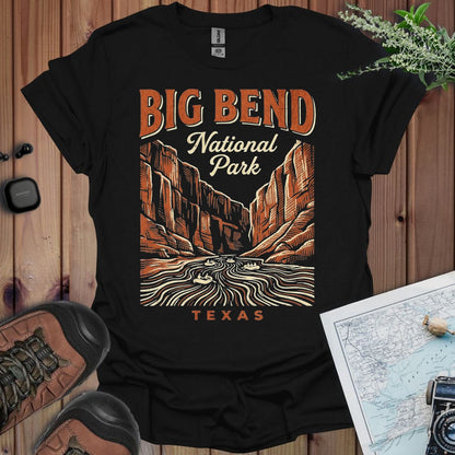 Big Bend National Park river graphic t-shirt shown in lifestyle or modeled setting