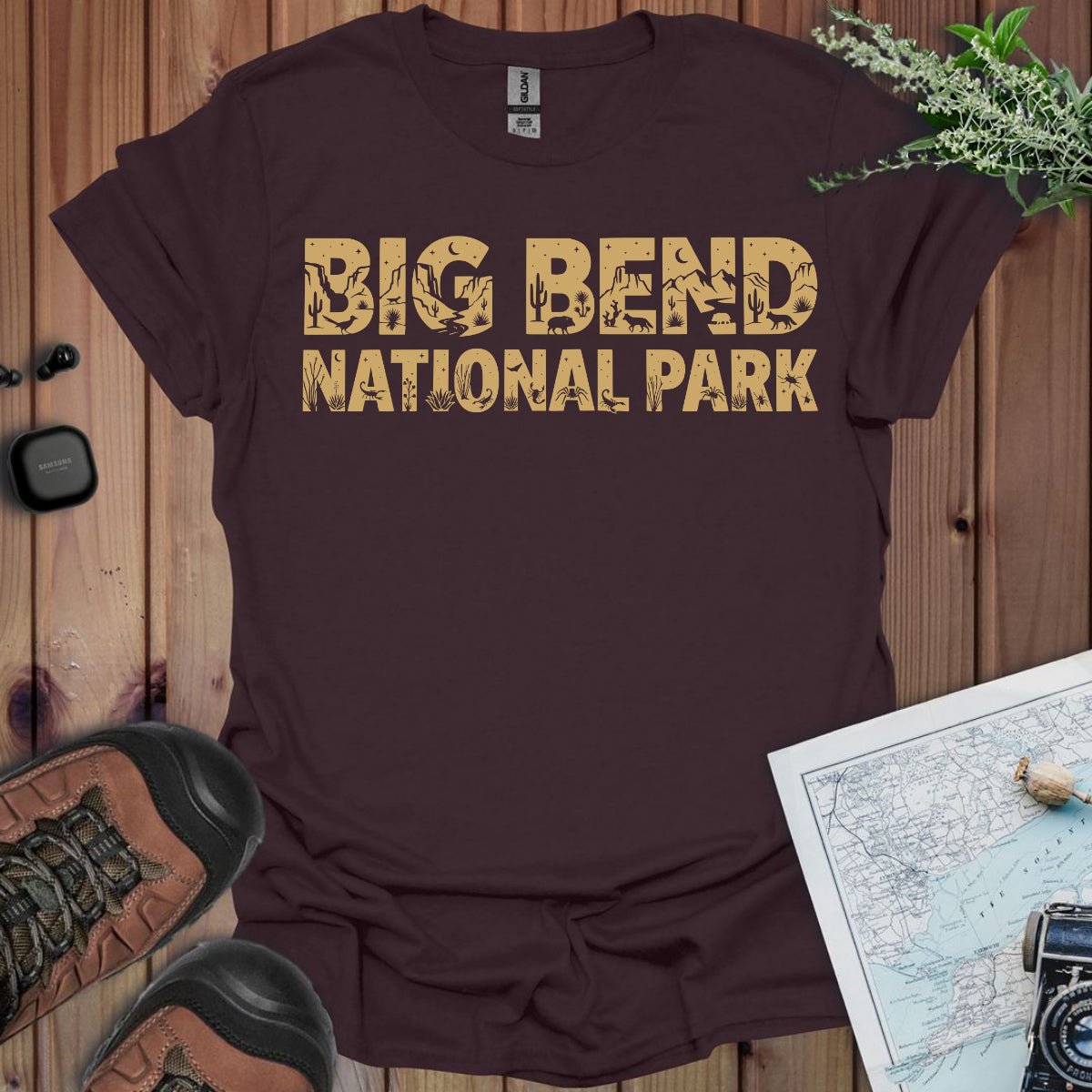 Big Bend National Park silhouette graphic t-shirt primary product view