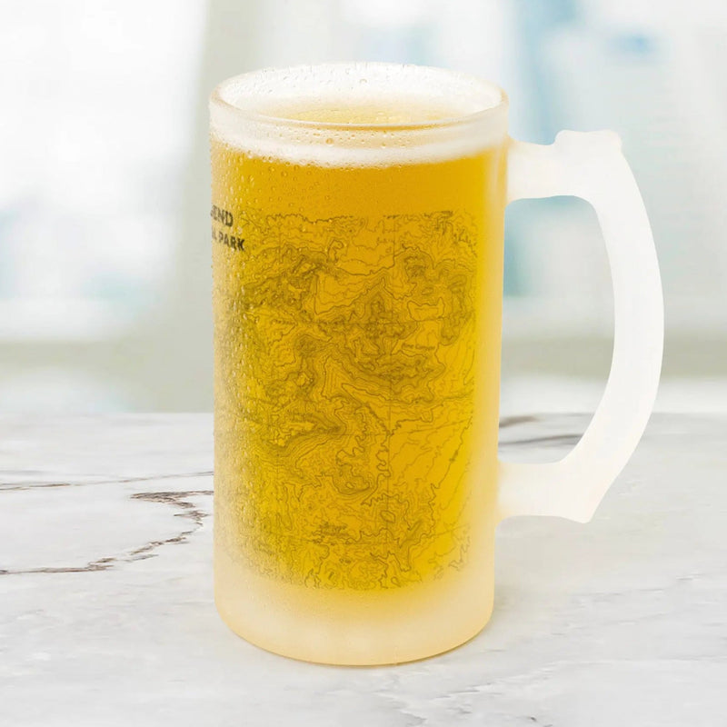 Big Bend National Park Topographic Frosted Pint Mug - Parks ApparelDrinkware
