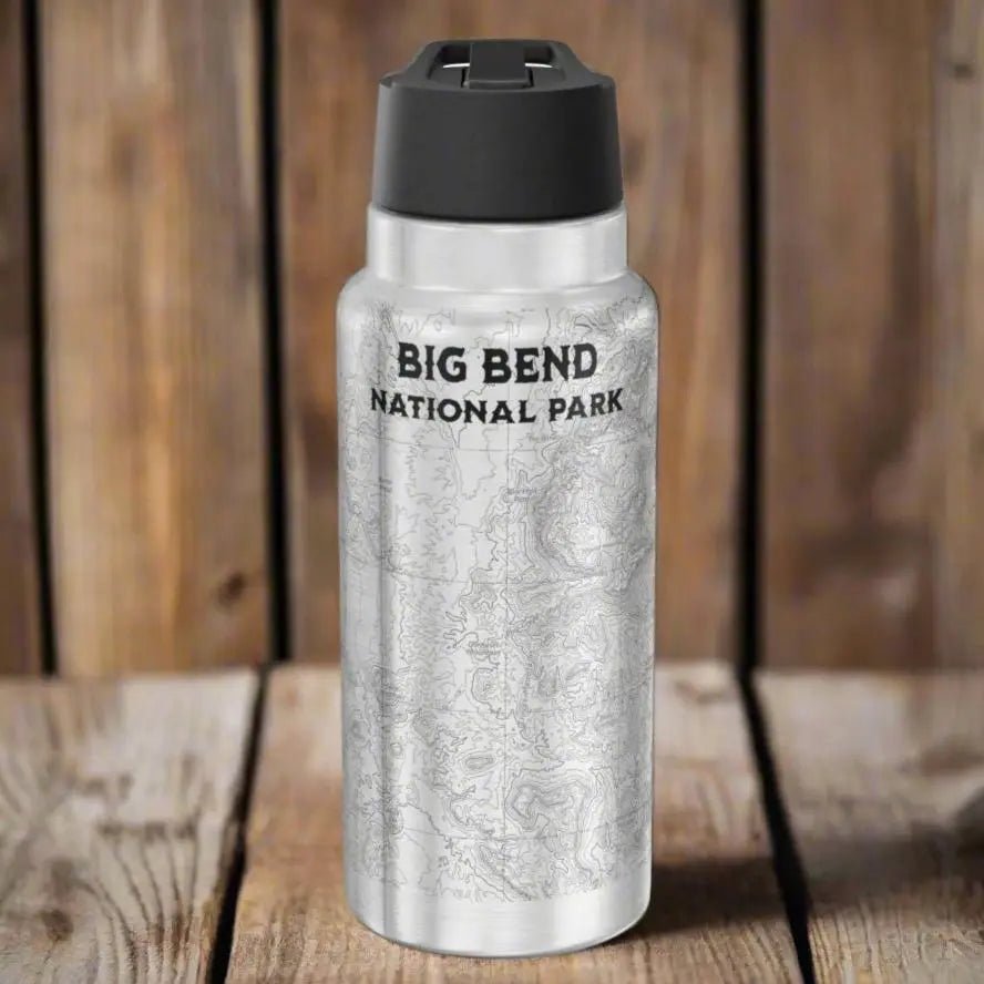 Big Bend National Park Topographic Insulated Water Bottle Tumbler - Parks ApparelMug