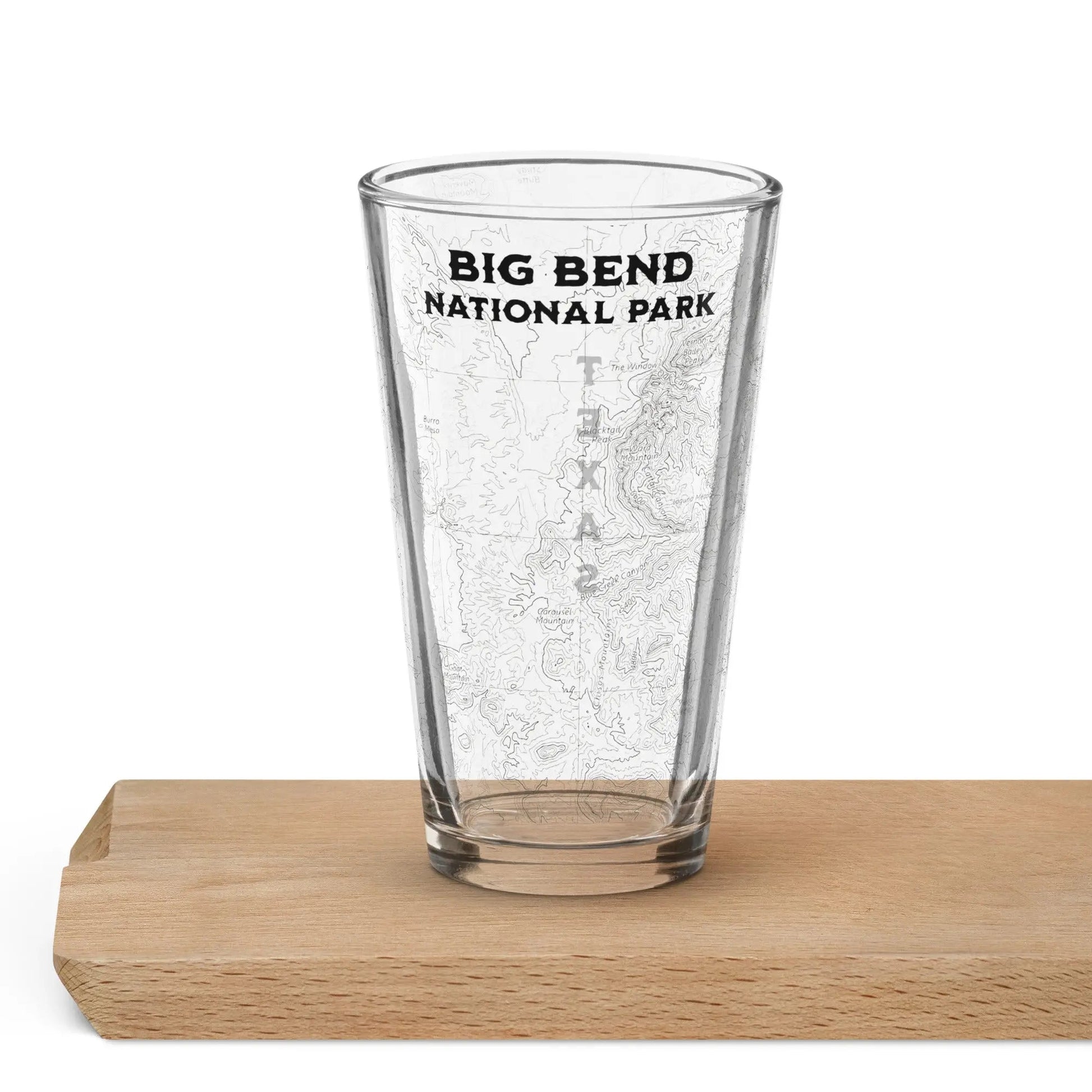 Big Bend National Park Topographic Pint Glass - Parks Apparelpint glass