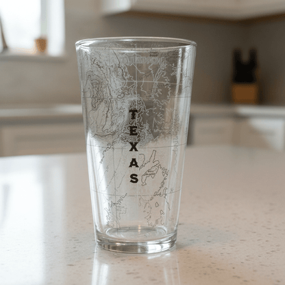 Big Bend National Park Topographic Pint Glass - Parks Apparelpint glass