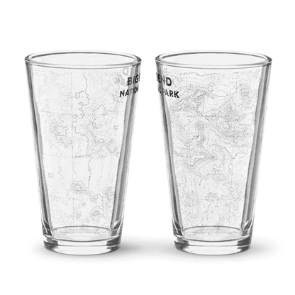 Big Bend National Park Topographic Pint Glass - Parks Apparelpint glass