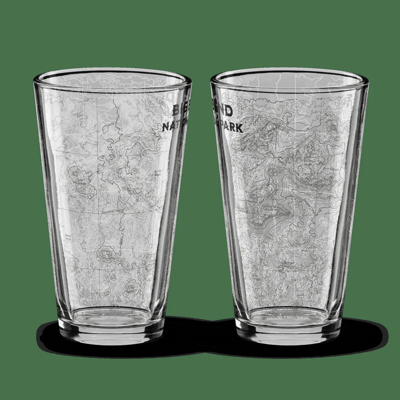 Big Bend National Park Topographic Pint Glass - Parks Apparelpint glass