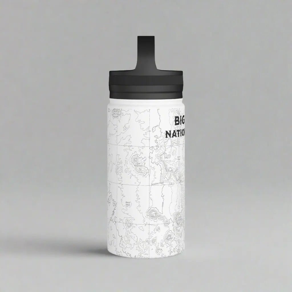 Big Bend National Park Topographic Stainless Steel Water Bottle Handle Lid Texas - Parks Apparelwater bottle
